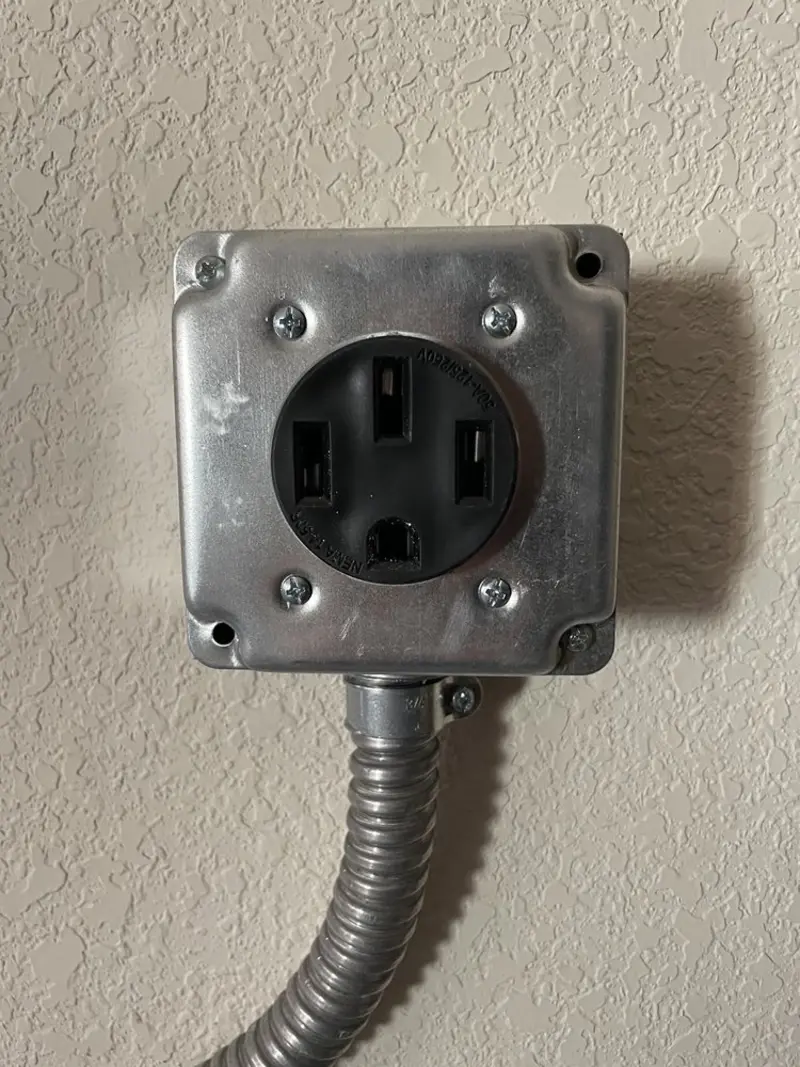 NEMA 14-50 outlet installed for Smart Home Electrical in Winfield